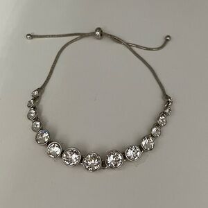 Givenchy bracelet Swarovski silver crystals adjustable
